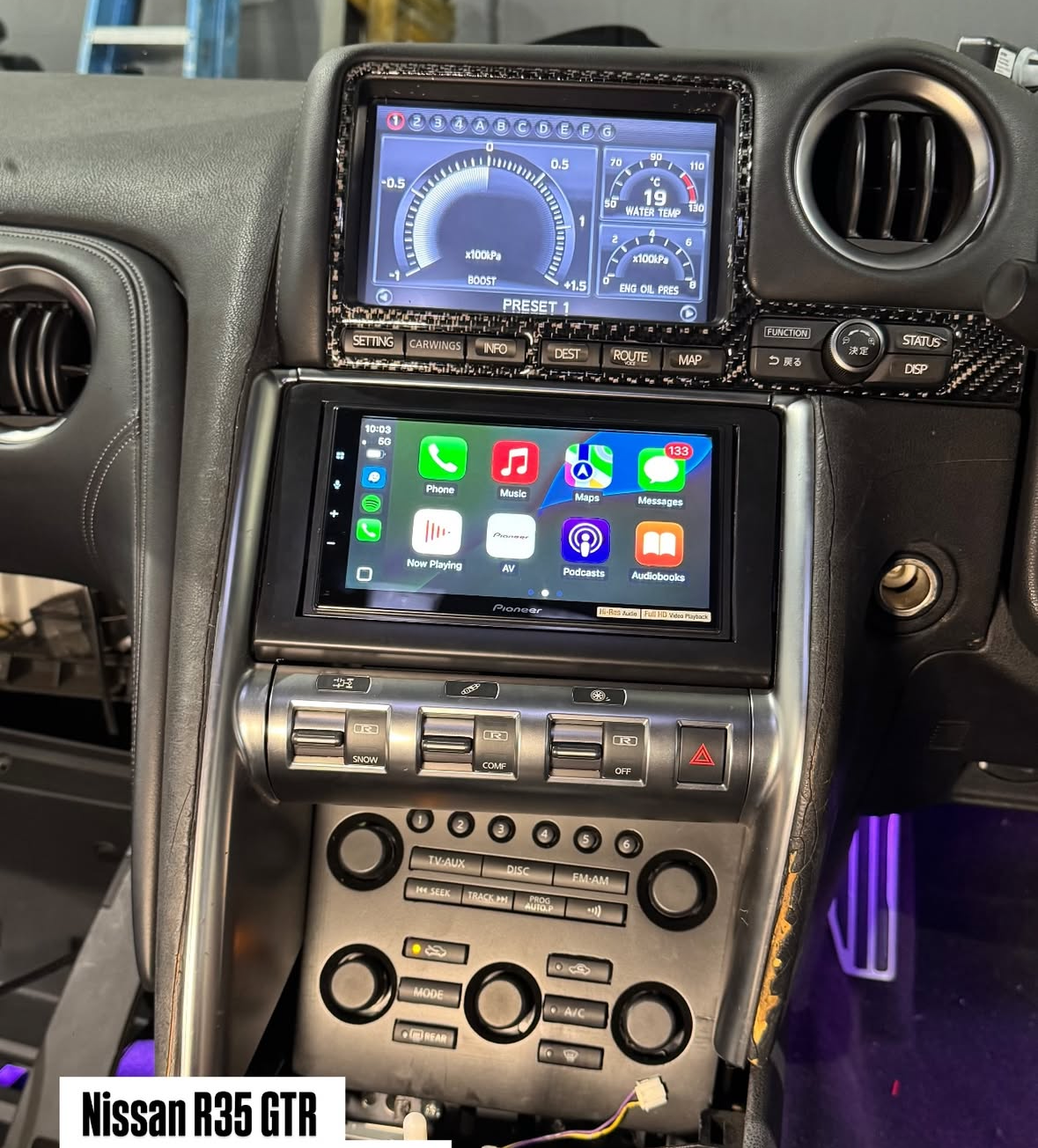 R35 Headunit fascia and AC Relocation